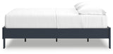 Simmenfort Full Platform Bed with 2 Nightstands in Navy Blue from Ashley - Luna Furniture