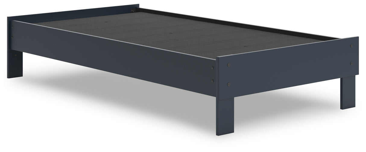 Simmenfort Navy Blue Twin Platform Bed - EB1528-111