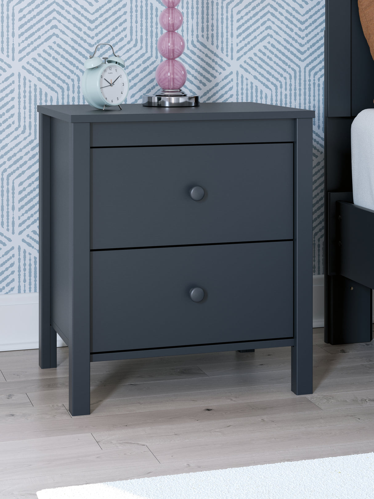 Simmenfort Twin Panel Headboard with Dresser and 2 Nightstands in Navy Blue from Ashley - Luna Furniture