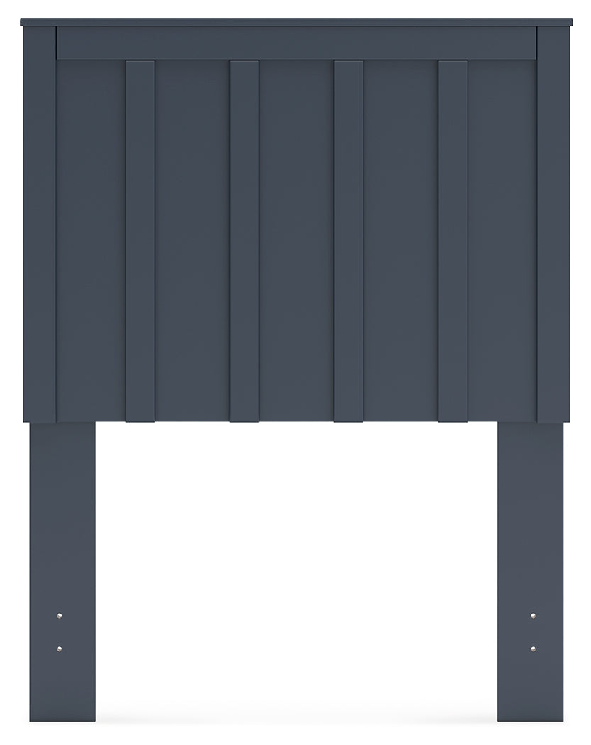 Simmenfort Twin Panel Headboard with Dresser and Chest in Navy Blue - PKG020606