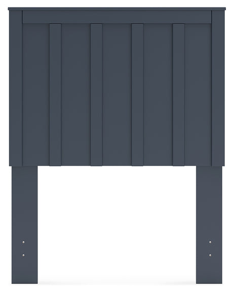 Simmenfort Twin Panel Headboard with Dresser and Chest in Navy Blue - PKG020606