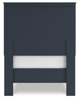 Simmenfort Twin Panel Headboard with Dresser, Chest and 2 Nightstands in Navy Blue - PKG020604