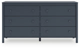 Simmenfort Twin Panel Headboard with Dresser in Navy Blue - PKG020602