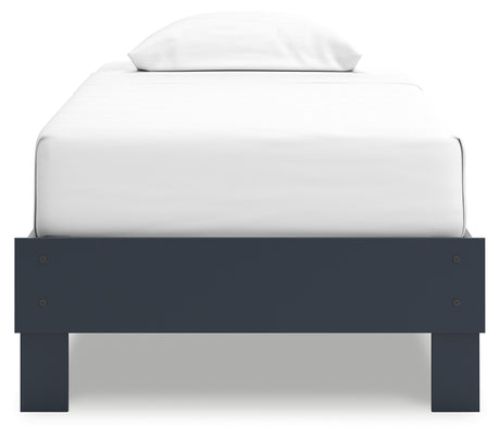 Simmenfort Twin Platform Bed with Dresser and 2 Nightstands in Navy Blue from Ashley - Luna Furniture