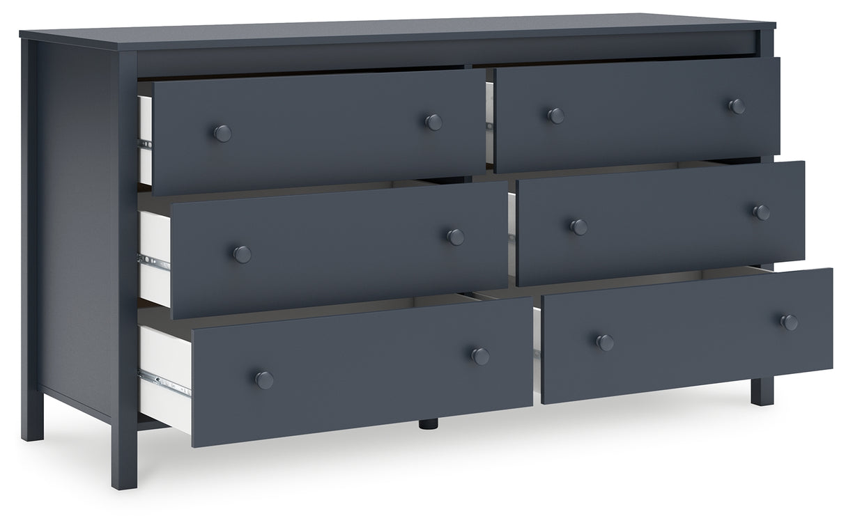 Simmenfort Twin Platform Bed with Dresser and Chest in Navy Blue from Ashley - Luna Furniture