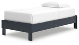 Simmenfort Twin Platform Bed with Dresser and Nightstand in Navy Blue from Ashley - Luna Furniture