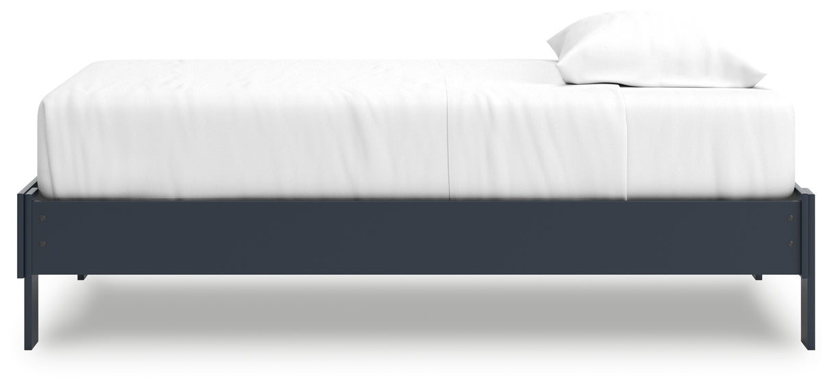 Simmenfort Twin Platform Bed with Dresser in Navy Blue from Ashley - Luna Furniture