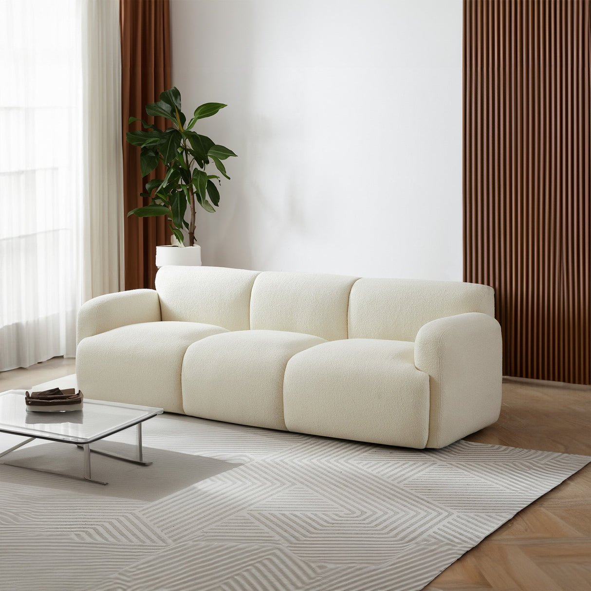 Simone Sofa (Cream Boucle) - AFC02085 - 