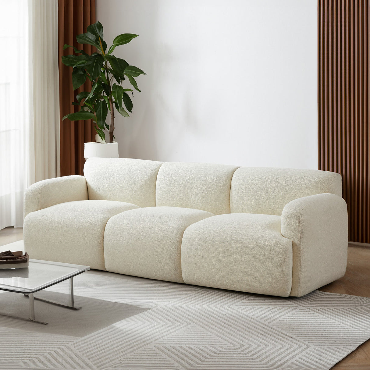 Simone Sofa (Cream Boucle) - AFC02085 - 