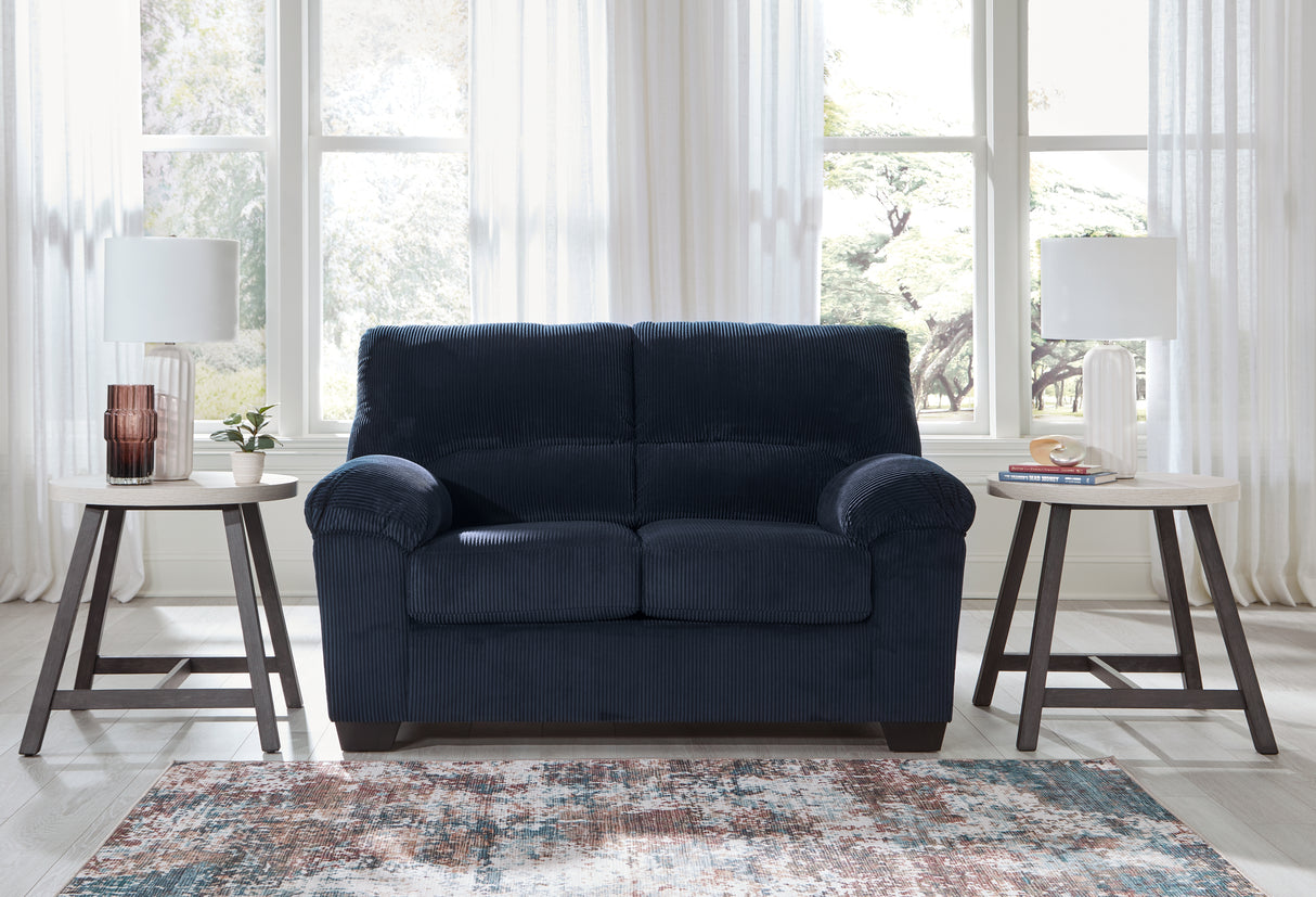 SimpleJoy Navy Loveseat - 2420535