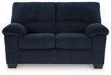 SimpleJoy Navy Loveseat - 2420535