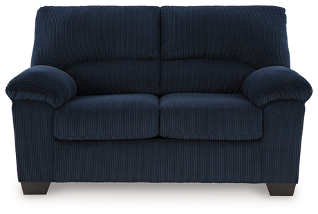 SimpleJoy Navy Loveseat - 2420535