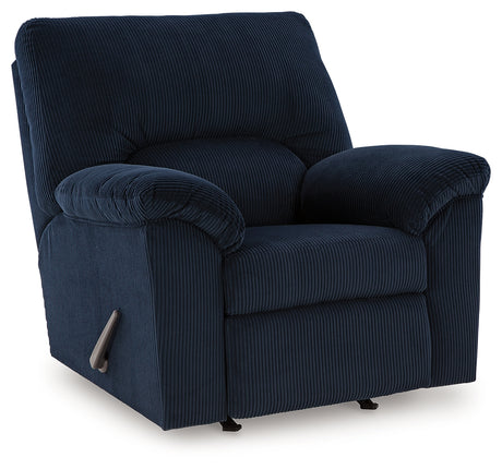 SimpleJoy Navy Recliner - 2420525