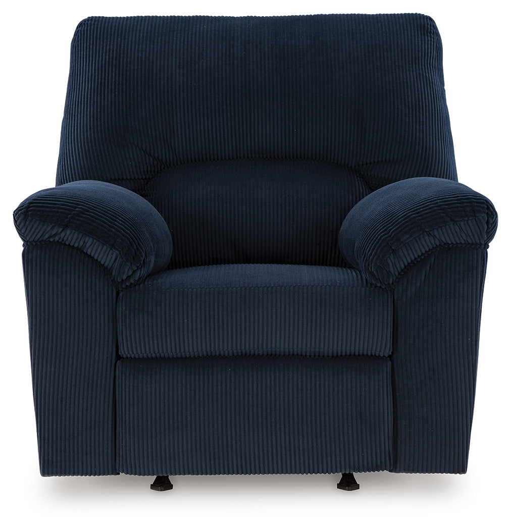 SimpleJoy Navy Recliner - 2420525