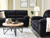 SimpleJoy Sofa and Loveseat in Onyx - PKG020874