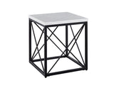 Skyler White Marble End Table from Steve Silver - Luna Furniture