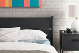 Socalle Full Panel Headboard with Dresser and 2 Nightstands in Black - PKG019051