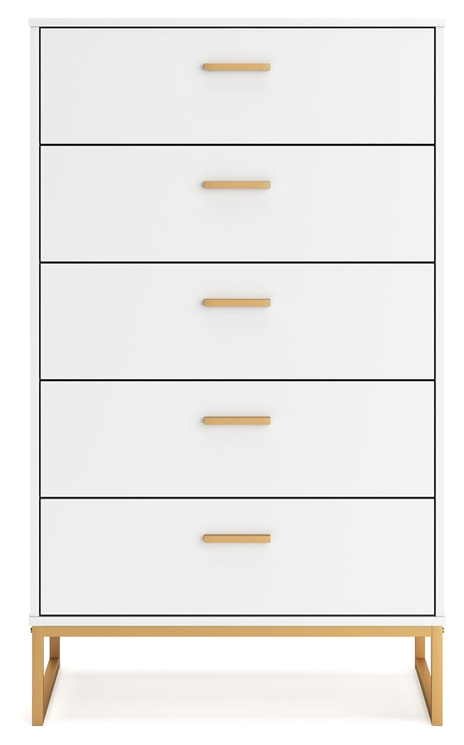 Socalle Full Panel Headboard with Dresser and Chest in Two-tone - PKG018898