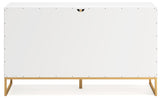 Socalle Full Panel Headboard with Dresser and Chest in Two-tone - PKG018898