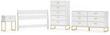 Socalle Full Panel Headboard with Dresser, Chest and Nightstand in Two-tone - PKG018899