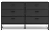 Socalle Full Panel Headboard with Dresser in Black - PKG018860