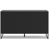 Socalle Full Panel Headboard with Dresser in Black - PKG018860