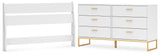 Socalle Full Panel Headboard with Dresser in Two-tone - PKG018896