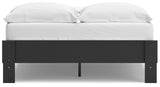 Socalle Full Platform Bed with 2 Nightstands in Black - PKG019045