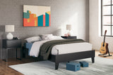 Socalle Full Platform Bed with Dresser and 2 Nightstands in Black - PKG019043