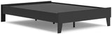 Socalle Full Platform Bed with Dresser and 2 Nightstands in Black - PKG019043