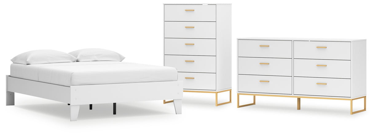 Socalle Full Platform Bed with Dresser and Chest in Two-tone - PKG018886