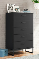 Socalle Full Platform Bed with Dresser and Nightstand in Black - PKG018851