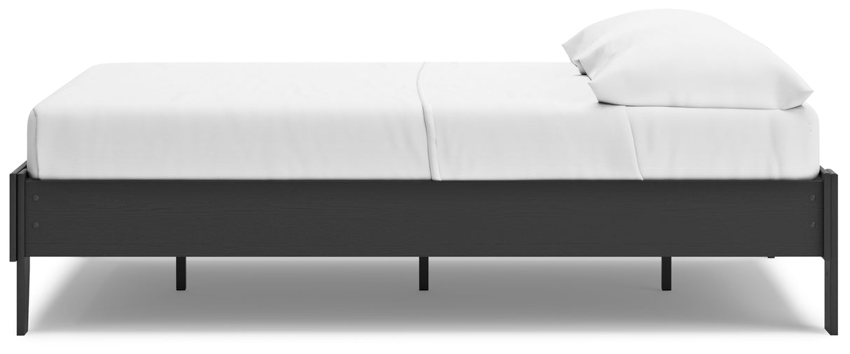 Socalle Full Platform Bed with Dresser in Black - PKG018848