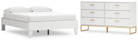 Socalle Full Platform Bed with Dresser in Two-tone from Ashley - Luna Furniture