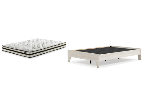 Socalle Full Platform Bed with Mattress in Light Natural - PKG018219