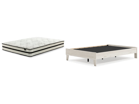 Socalle Full Platform Bed with Mattress in Light Natural - PKG018220