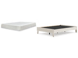 Socalle Full Platform Bed with Mattress in Light Natural - PKG018222