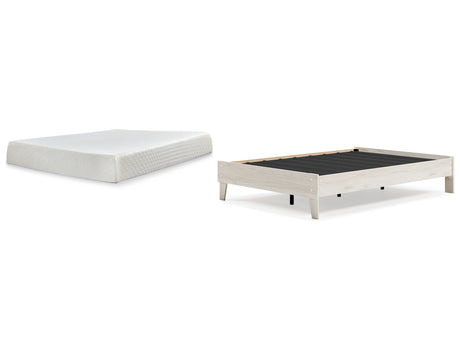 Socalle Full Platform Bed with Mattress in Light Natural from Ashley - Luna Furniture