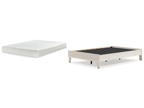 Socalle Full Platform Bed with Mattress in Light Natural from Ashley - Luna Furniture