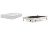 Socalle Full Platform Bed with Mattress in Light Natural - PKG018224