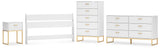 Socalle Queen Panel Headboard with Dresser, Chest and Nightstand in Two-tone - PKG018903