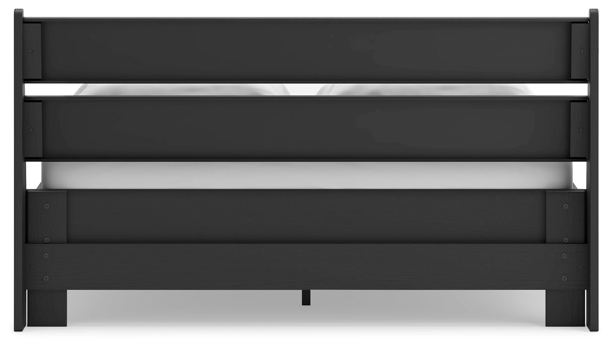 Socalle Queen Panel Headboard with Dresser in Black - PKG018864