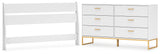 Socalle Queen Panel Headboard with Dresser in Two-tone - PKG018900