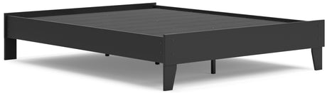 Socalle Queen Platform Bed with 2 Nightstands in Black - PKG019048