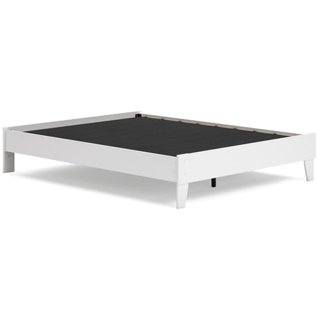 Socalle Queen Platform Bed with 2 Nightstands in Two-tone - PKG019072