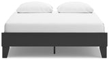 Socalle Queen Platform Bed with Dresser and Chest in Black - PKG018854