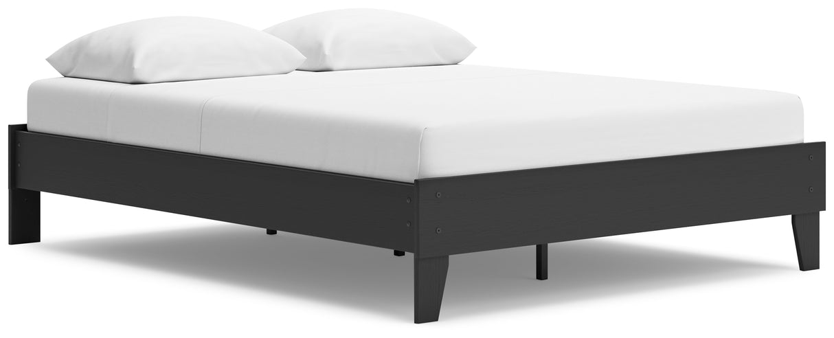 Socalle Queen Platform Bed with Dresser and Nightstand in Black - PKG018853