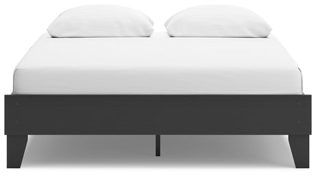 Socalle Queen Platform Bed with Dresser in Black - PKG018852