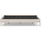 Socalle Queen Platform Bed with Mattress in Light Natural - PKG018226