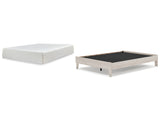 Socalle Queen Platform Bed with Mattress in Light Natural from Ashley - Luna Furniture